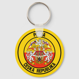 Prague Round Emblem Sleutelhanger