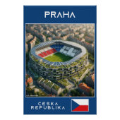 Prague Stadium - Czech - Ecological Design Perfect Poster (Voorkant)