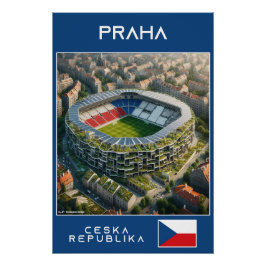 Prague Stadium - Czech - Ecological Design Perfect Poster
