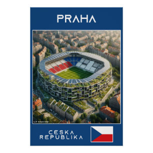 Prague Stadium - Czech - Ecological Design Perfect Poster