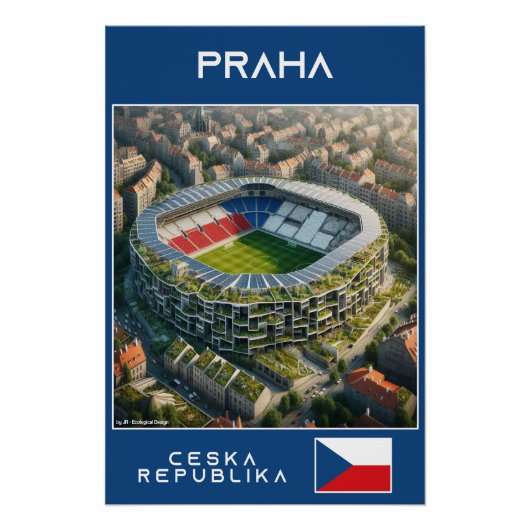 Prague Stadium - Czech - Ecological Design Perfect Poster (Voorkant)