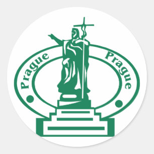 Prague Stamp Ronde Sticker