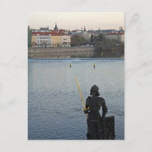 Prague standbeeld Briefkaart
