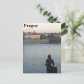 Prague standbeeld Briefkaart (Staand voorkant)