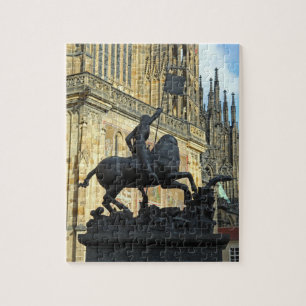 Prague standbeeld legpuzzel