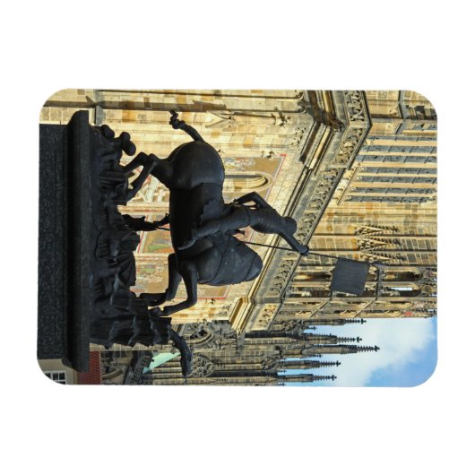 Prague standbeeld magneet (Horizontaal)