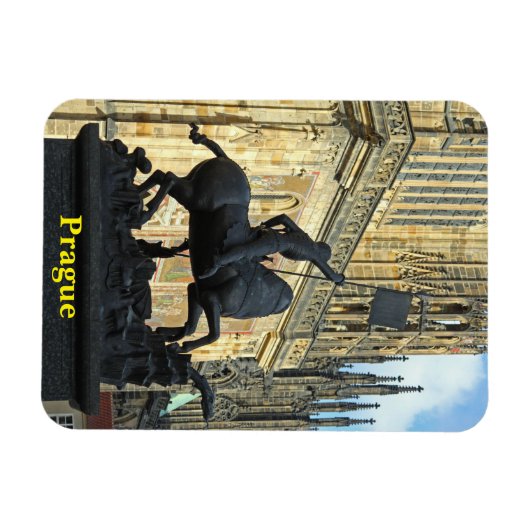 Prague standbeeld magneet (Horizontaal)