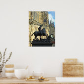 Prague standbeeld poster (Keuken)