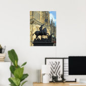 Prague standbeeld poster (Thuiskantoor)