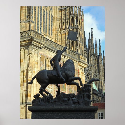 Prague standbeeld poster (Voorkant)