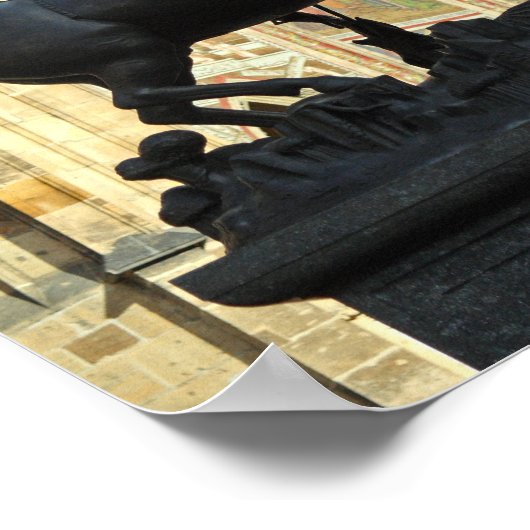 Prague standbeeld poster (Hoek)