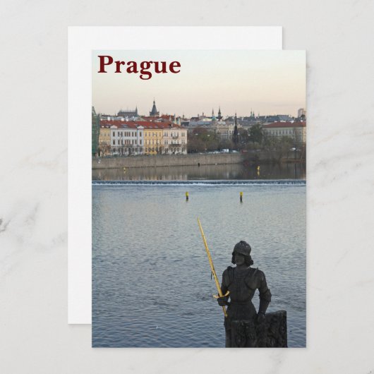 Prague statue-kaart (Voorkant / Achterkant)