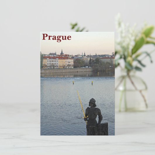 Prague statue-kaart (Staand voorkant)