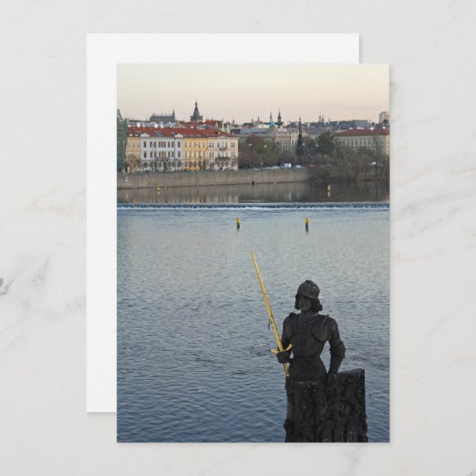 Prague statue-kaart (Voorkant / Achterkant)