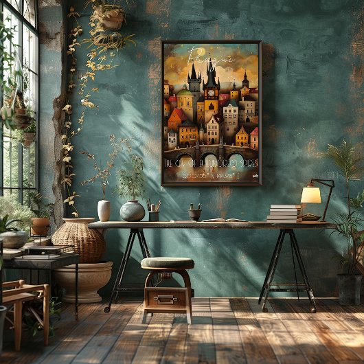 Prague: The City of a Hundred Spires - Whimsical Perfect Poster