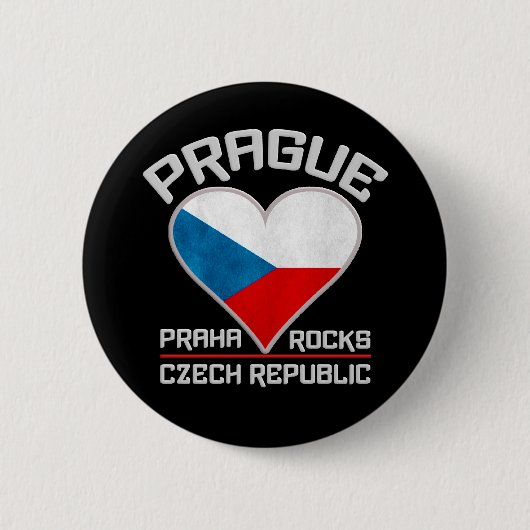PRAGUE-toets Ronde Button 5,7 Cm (Voorkant)