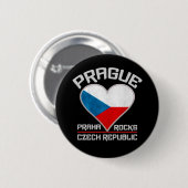 PRAGUE-toets Ronde Button 5,7 Cm (Voorkant /achterkant)