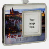 Prague Travel-kerstversiering - Aanpasbaar Verzilverd Omlijst Ornament (Rechts)