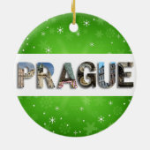 Prague Travel Photos Tsjechisch kerstfeest Keramisch Ornament (Achterkant)