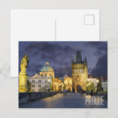 PRAGUE TSJECHIË: prachtig stadsplein Briefkaart (Voorkant / Achterkant)