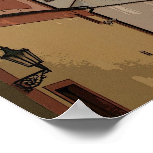 PRAGUE, Tsjechië - windende straten Poster (Hoek)