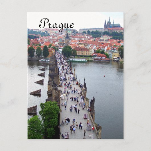 Prague Uitzicht Briefkaart (Voorkant)
