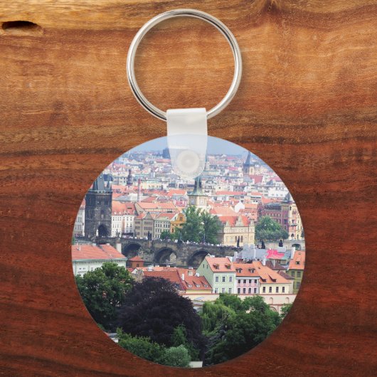 Prague Uitzicht Sleutelhanger (Voorkant)
