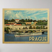 Prague Vintage Travel Poster (Voorkant)