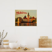 Prague Vintage Travel Poster (Keuken)