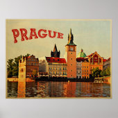 Prague Vintage Travel Poster (Voorkant)