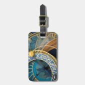 Prague's Astronomische en Zodiac-klok Bagagelabel (Voorkant verticaal)