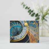 Prague's Astronomische en Zodiac-klok Briefkaart (Staand voorkant)
