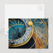 Prague's Astronomische en Zodiac-klok Briefkaart (Voorkant / Achterkant)