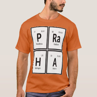 Praha City Periodiek overzicht van elementen T-shirt