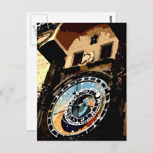 Praha Clock-toren Briefkaart (Voorkant / Achterkant)