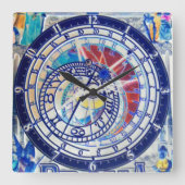 PRAHA CZECHOSLOVAKIA ASTRONOMICAL CLOCK 4 VIERKANTE KLOK (Voorkant)