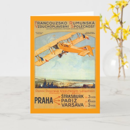 Praha ~ Franco Roumanie Kaart (Gele Bloem)