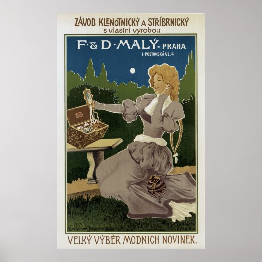  Praha-juwelen en Silverware-ad Poster (Voorkant)