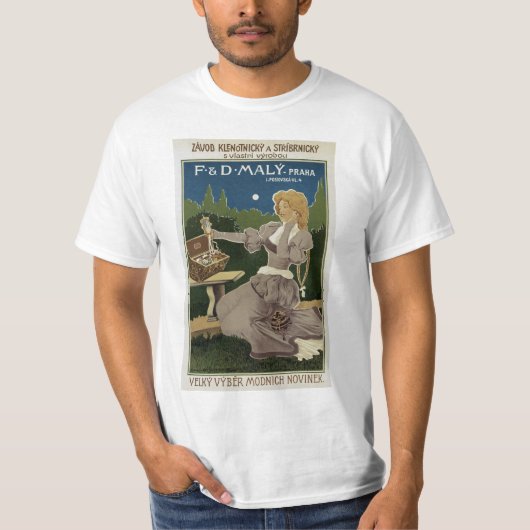 Praha-juwelen en Silverware-ad T-shirt (Voorkant)