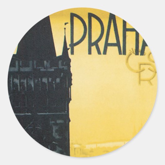 Praha Ronde Sticker (Voorkant)