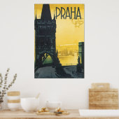 Praha Vintage Travel Poster (Keuken)