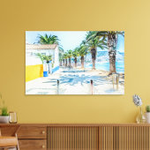 Praia da Luz Canvas Afdruk (Insitu (Woonkamer))