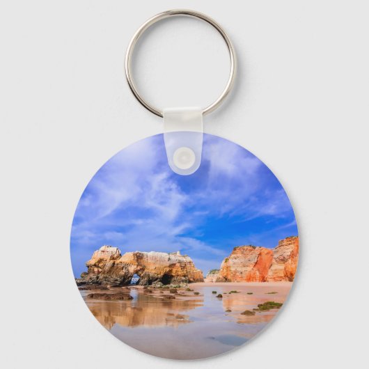 Praia da rocha Portugal Sleutelhanger (Voorkant)