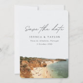 Praia de Albufeira Portugal Foto Save the Date Kaart (Voorkant)