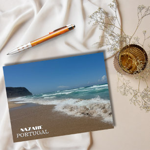 Praia Nazaré Portugal Fotografie, Reizen Feestdagenkaart
