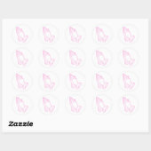Praiende handen in Baby roze Ronde Sticker (Vel)