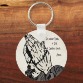 Praiende handen (met teken van het kruis) sleutelhanger (Voorkant)