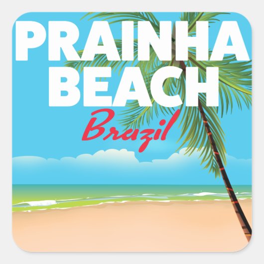 Prainha Beach Brazilië Vierkante Sticker (Voorkant)