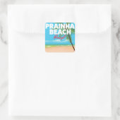 Prainha-strand Brazilië Vierkante Sticker (Tas)