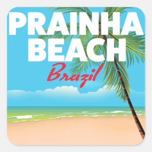 Prainha-strand Brazilië Vierkante Sticker